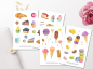 Preview: Süßes Gebäck Sticker Set